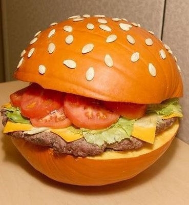 Big juicy pumpkin burger