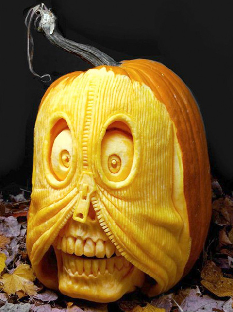Amazing 3D Carved Pumpkin