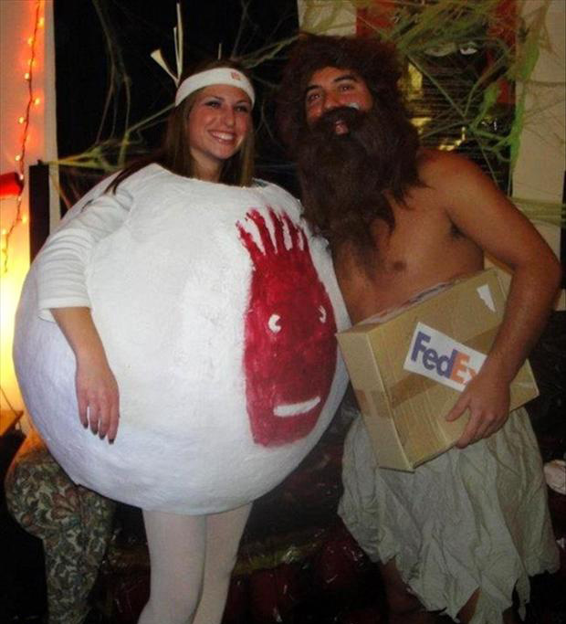Couple in Funny Halloween Costume