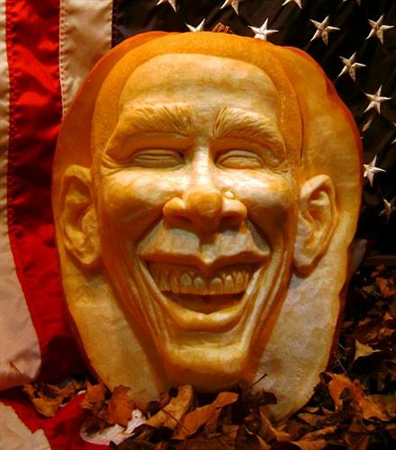 Funny Pumpkin Carving of Obama