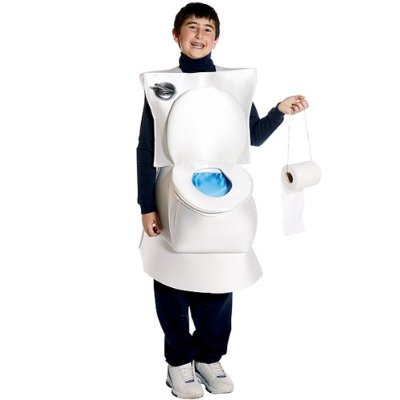 Kid Dressed Up as A Toilet
