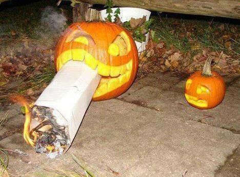 Jack-o-Lantern Got A Big Cigar